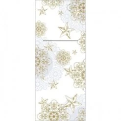 Mank XL Besteckservietten Airlaid Sternenschein In Grau-Gold, 48 X 40 Cm, 75 Stück - Weihnachten Bestecktaschen