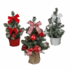 3er Set Mini Weihnachtsbäume Tannenbaum Geschmückt Tischdekoration Weihnachten