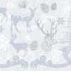 Mank XL Serviette Airlaid Bruno In Grau-Silber, 48 X 48 Cm, 50 Stück - Weihnachten Hirsch Tannenzapfen