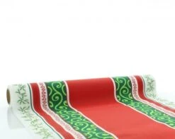 Sovie HOME Tischläufer Melissa In Rot-Grün Aus Linclass® Airlaid 40cm X 4,80m, 1 Stück - Weihnachten