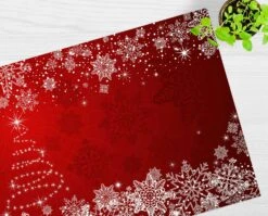 Tischsets | Platzsets - Weihnachten - Weihnachtsbaum Mit Schneekristallen - 12 Stück Aus Premium Papier – Die Tischdekoration Für Die Weihnachtszeit -Weihnachten Schmücken Geschäft 2c5d499f 2bbd 430b aabe 4e2afa6a8f2d