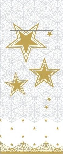 Mank Airlaid Besteckservietten Vivien "Pub" 40 X 33 Cm, 75 Stück - Bestecktaschen Weihnachten Sterne Ornamente