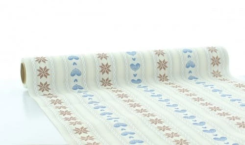 Sovie HOME Tischläufer Trixi In Braun-Blau Aus Linclass® Airlaid 40 Cm X 4,80 M, 1 Stück - Tischtuch Weihnachten 1 Sovie HOME Tischläufer Trixi In Braun-Blau Aus Linclass® Airlaid 40 Cm X 4,80 M, 1 Stück - Tischtuch Weihnachten