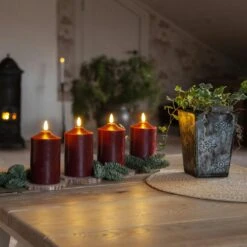 LED Kerzenset Adventskerzen Weihnachten 3D Flamme Echtwachs Timer Rot 4 Stück 13 LED Kerzenset Adventskerzen Weihnachten 3D Flamme Echtwachs Timer Rot 4 Stück -Weihnachten Schmücken Geschäft 503f8c0a 2e60 4f82 ae19 24c98c01e74a