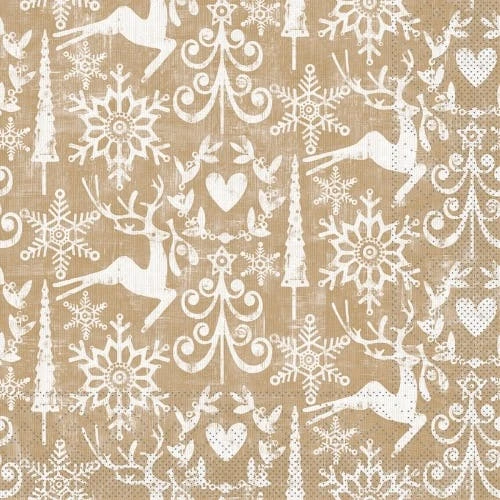 Mank Serviette Tissue Bruno In Grau-Silber, 40 X 40 Cm, 100 Stück - Weihnachten Hirsch Tannenzapfen 7 Mank Serviette Tissue Bruno In Grau-Silber, 40 X 40 Cm, 100 Stück - Weihnachten Hirsch Tannenzapfen – Bild 7