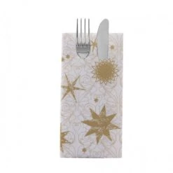 Sovie HOME Besteckserviette White Tree In Gold Aus Linclass® Airlaid 40 X 40 Cm, 12 Stück - Bestecktaschen Weihnachten -Weihnachten Schmücken Geschäft 51848dd7 f821 4545 bdd1 b057663314eb