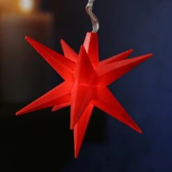 LED Lichterkette Sterne 3D Warmweiß Timer Weihnachten Deko Für Außen Balkon Rot -Weihnachten Schmücken Geschäft 548f49ea 37b3 4342 80ce a10bd02f4633