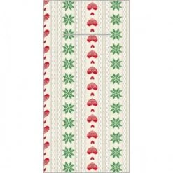 Sovie HOME Besteckserviette Trixi In Rot-Grün Aus Linclass® Airlaid 40 X 40 Cm, 12 Stück - Bestecktasche Weihnachten
