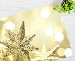 Tischsets | Platzsets – Weihnachten - Goldener Glitzerstern - 12 Stück Aus Premium Papier - Die Besondere Tischdekoration Für Die Weihnachtszeit -Weihnachten Schmücken Geschäft 5e7c6d50 9e95 4e66 a896 3d9e4e2691be
