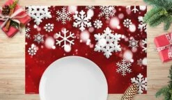 Tischsets | Platzsets – Weihnachten - Weiße Schneekristalle - 12 Stück Aus Premium Papier - Die Besondere Tischdekoration Für Die Weihnachtszeit -Weihnachten Schmücken Geschäft 652d1ab4 b392 4ff7 bbc6 a8a246799095