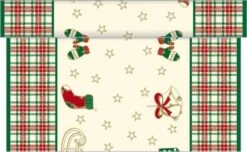 Sovie HOME Tischläufer Amy In Grün-Champagner Aus Linclass® Airlaid 40cm X 4,80m, 1 Stück - Tischtuch Weihnachten -Weihnachten Schmücken Geschäft 752f0446 ba02 423b 939d 098076fdf42a
