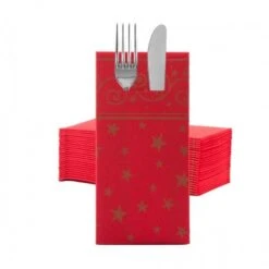 Sovie HORECA Besteckserviette Liam In Rot Aus Linclass® Airlaid 40 X 40 Cm, 100 Stück - Bestecktasche Weihnachten -Weihnachten Schmücken Geschäft 762c5033 e82f 45f2 a0da b393c3379556
