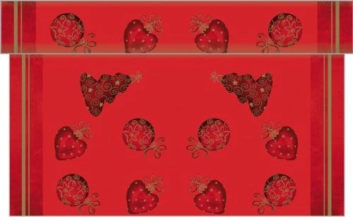 Sovie HOME Tischläufer Tiffany In Rot Aus Linclass® Airlaid 40cm X 4,80m, 1 Stück - Tischtuch Weihnachten 1 Sovie HOME Tischläufer Tiffany In Rot Aus Linclass® Airlaid 40cm X 4,80m, 1 Stück - Tischtuch Weihnachten
