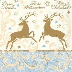 Mank Serviette Tissue Bruno In Braun-Gold, 33 X 33 Cm, 100 Stück - Weihnachten Hirsch Tannenzapfen Ranken -Weihnachten Schmücken Geschäft 80c5eda9 b4f1 402f 8715 0670305af866 3