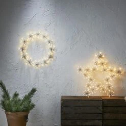 LED Kranz Ring Kreis Wanddeko Hängend Weihnachten 120LED D: 50cm Für Außen -Weihnachten Schmücken Geschäft 83f1605f 0ca6 4c0a b906 bc6a5f12fa94