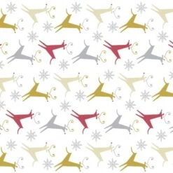 Mank Tischdecke Airlaid Malte, 80 X 80cm, 20 Stück - Rentiere Eiskristalle Weihnachten Winter