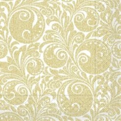 Mank Serviette Tissue Jordan In Gold, 40 X 40 Cm, 100 Stück - Weihnachten Ornamente