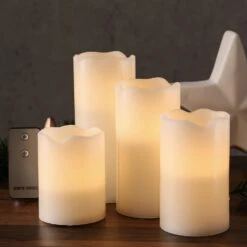 LED Kerzenset Adventskerzen Weihnachten 4 Größen Mit Fernbedienung Weiß 4 Stück -Weihnachten Schmücken Geschäft 8aa5921d 4d56 4c5a a4a2 0f3aea3197ab