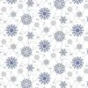 Mank Tischdecke Airlaid Cristal In Blau-Silber, 80 X 80 Cm, 20 Stück - Mitteldecke Weihnachten Schneeflocken