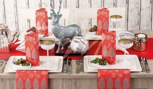 Mank Serviette Tissue Moira In Rot, 40 X 40 Cm, 50 Stück - Weihnachten 6 Mank Serviette Tissue Moira In Rot, 40 X 40 Cm, 50 Stück - Weihnachten – Bild 6