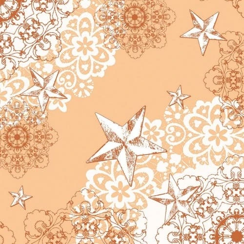 Mank Serviette Airlaid Sternenschein In Aprikot-Terrakotta, 40 X 40 Cm, 50 Stück - Weihnachten 1 Mank Serviette Airlaid Sternenschein In Aprikot-Terrakotta, 40 X 40 Cm, 50 Stück - Weihnachten