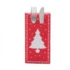 Sovie HOME Besteckserviette White Tree In Rot Aus Linclass® Airlaid 40 X 40 Cm, 12 Stück - Bestecktaschen Weihnachten