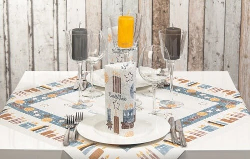 Mank Serviette Tissue Candle Time In Grau, 33 X 33 Cm, 100 Stück - Weihnachten 4 Mank Serviette Tissue Candle Time In Grau, 33 X 33 Cm, 100 Stück - Weihnachten – Bild 4