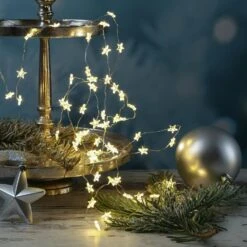 LED Lichterkette Sterne 60 LED 2,95m Dekolichterkette Silberdraht Weihnachten -Weihnachten Schmücken Geschäft c2fdf676 a04b 40df a6c9 db2abf5b16f1