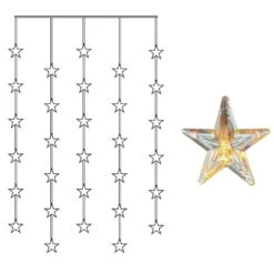 LED Lichtervorhang Schneeflocken 64 Kaltweiße LED 1,2mx1m Für Innen Weihnachten -Weihnachten Schmücken Geschäft c34a0c32 596b 4b37 9896 cad43870aac1