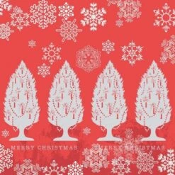 Mank Serviette Tissue Moira In Rot, 40 X 40 Cm, 50 Stück - Weihnachten