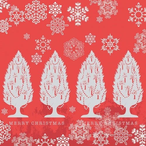 Mank Serviette Tissue Moira In Rot, 40 X 40 Cm, 50 Stück - Weihnachten 1 Mank Serviette Tissue Moira In Rot, 40 X 40 Cm, 50 Stück - Weihnachten