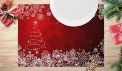 Tischsets | Platzsets - Weihnachten - Weihnachtsbaum Mit Schneekristallen - 12 Stück Aus Premium Papier – Die Tischdekoration Für Die Weihnachtszeit -Weihnachten Schmücken Geschäft c8c440f1 c03a 4c1e 9bda 28c56c10f7c6