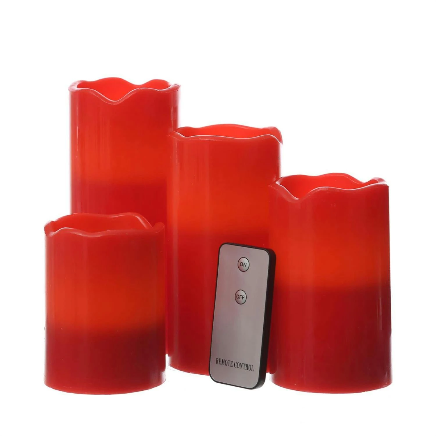 LED Kerzenset Adventskerzen Weihnachten 3D Flamme Echtwachs Timer Rot 4 Stück 4 LED Kerzenset Adventskerzen Weihnachten 3D Flamme Echtwachs Timer Rot 4 Stück – Bild 4