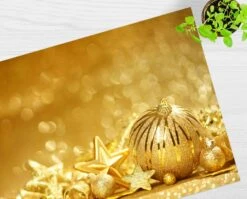 Tischsets | Platzsets - Weihnachten - Goldene Kugeln - 12 Stück Aus Premium Papier - Die Besondere Tischdekoration Für Die Weihnachtszeit -Weihnachten Schmücken Geschäft d8f8fbba 8789 4858 a942 ab75e0fbe852