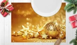 Tischsets | Platzsets - Weihnachten - Goldene Kugeln - 12 Stück Aus Premium Papier - Die Besondere Tischdekoration Für Die Weihnachtszeit -Weihnachten Schmücken Geschäft e02fd8da 4def 4c64 8ad9 67debb7b958d