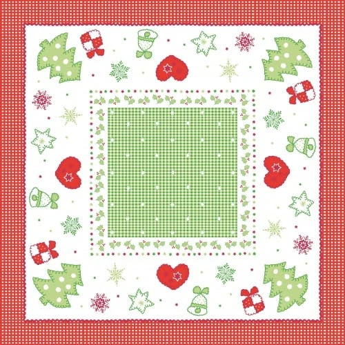 Sovie HORECA Tischdecke Christmas In Rot-Grün Aus Linclass® Airlaid 80 X 80 Cm, 20 Stück - Mitteldecke Weihnachten 1 Sovie HORECA Tischdecke Christmas In Rot-Grün Aus Linclass® Airlaid 80 X 80 Cm, 20 Stück - Mitteldecke Weihnachten