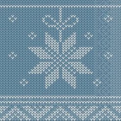 Mank Tissue Serviette Mick In Grau-Blau, 33 X 33 Cm, 3-lagig, 100 Stück - Weihnachten Eiskristalle Schneeflocken