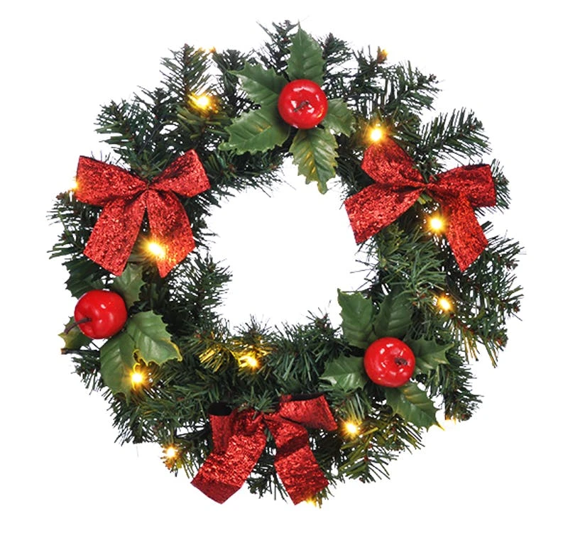 Beleuchteter Weihnachts Türkranz Weihnachten Lichterkranz Kranz Weihnachtsdeko