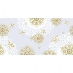 Mank Tischläufer Airlaid Sternenschein In Grau-Gold, 40 Cm X 24 M, 1 Stück - Weihnachten