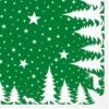 Mank Serviette Tissue Lennert In Grün, 33 X 33 Cm, 100 Stück - Weihnachten Rentier Sterne Wolf