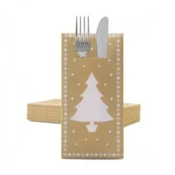 Sovie HOME Besteckserviette White Tree In Gold Aus Linclass® Airlaid 40 X 40 Cm, 12 Stück - Bestecktaschen Weihnachten -Weihnachten Schmücken Geschäft f7012b25 7232 446e b9d5 8f48da0f12e7