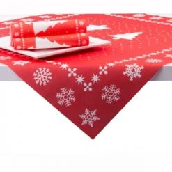 Sovie HOME Tischdecke White Tree In Rot Aus Linclass® Airlaid 80 X 80 Cm, 1 Stück - Mitteldecke Weihnachten -Weihnachten Schmücken Geschäft f7e2c758 e855 476f adfd df26a84eb38c