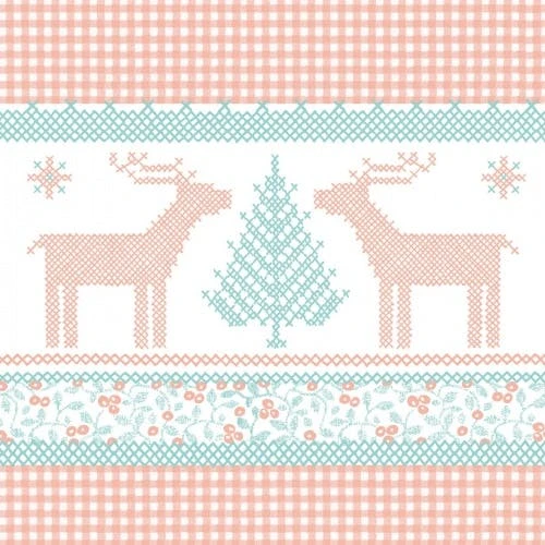 Mank Serviette Tissue Luke Rot-Blau, 40x40 Cm, 100 Stück - Weihnachten Patchwork Ornamente Rentier 5 Mank Serviette Tissue Luke Rot-Blau, 40x40 Cm, 100 Stück - Weihnachten Patchwork Ornamente Rentier – Bild 5